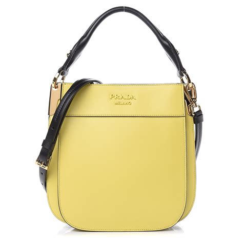 PRADA City Calfskin Small Margit Bag Black 